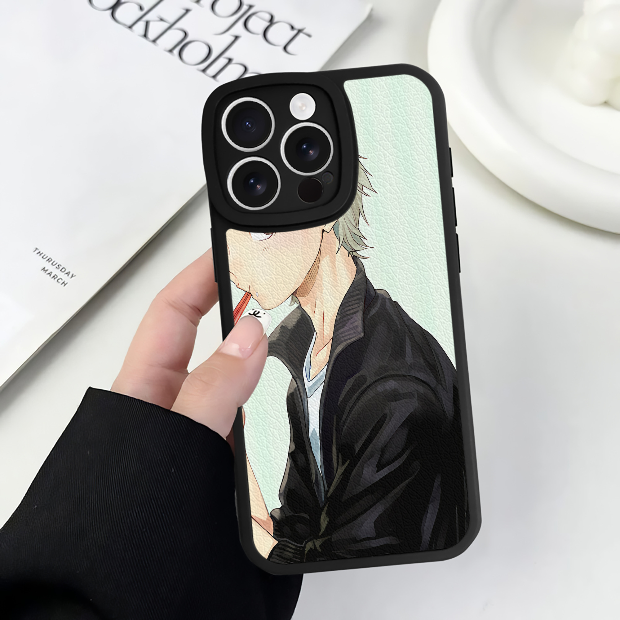 （画像用） ハイキュー!! Haikyu!! 【iPhone 16シリーズ対応】シリコンスマホケース（レザー調） 材質：シリコン